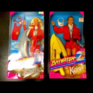 Baywatch Barbie and Ken! In boxes!